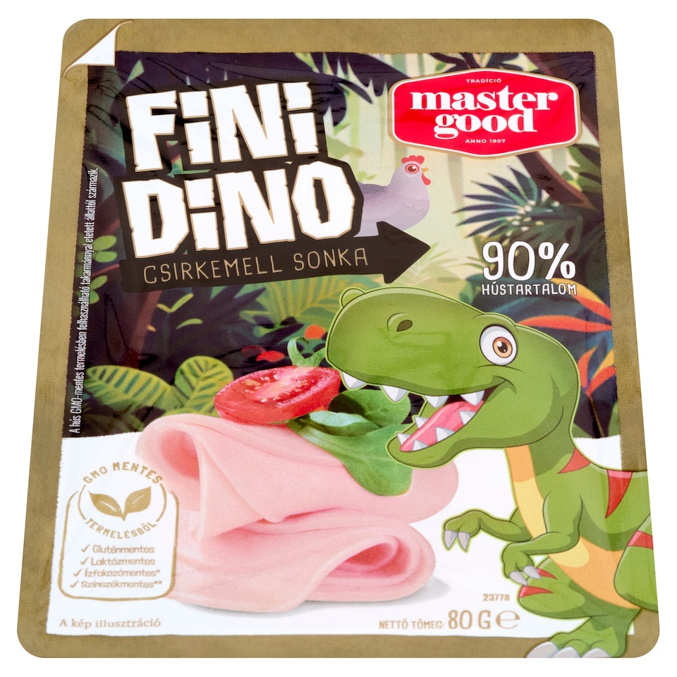 Master Good Fini Dino szeletelt csirkemell sonka 80 g  1. kép