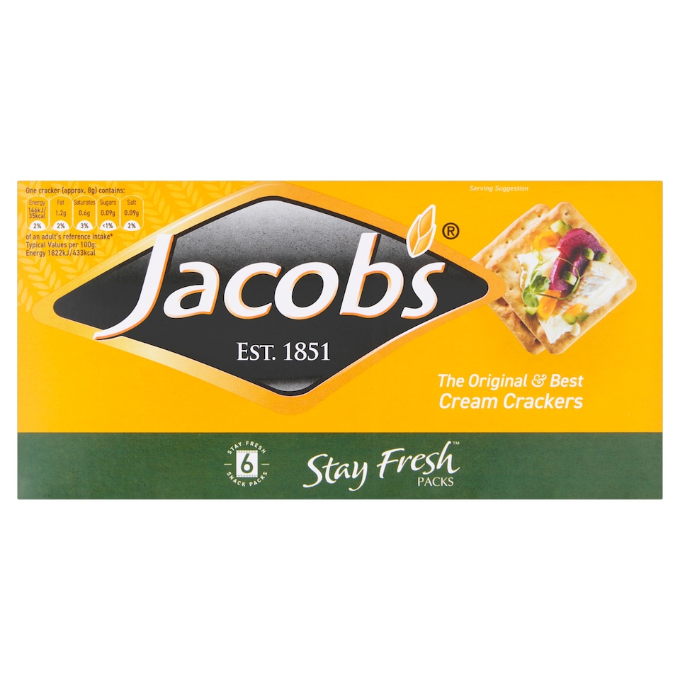 Jacobs Cream Crackers Snack Pack 6X4pk