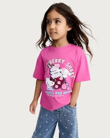 Hello Kitty Pure Cotton Cinnamoroll T-Shirt in Pink