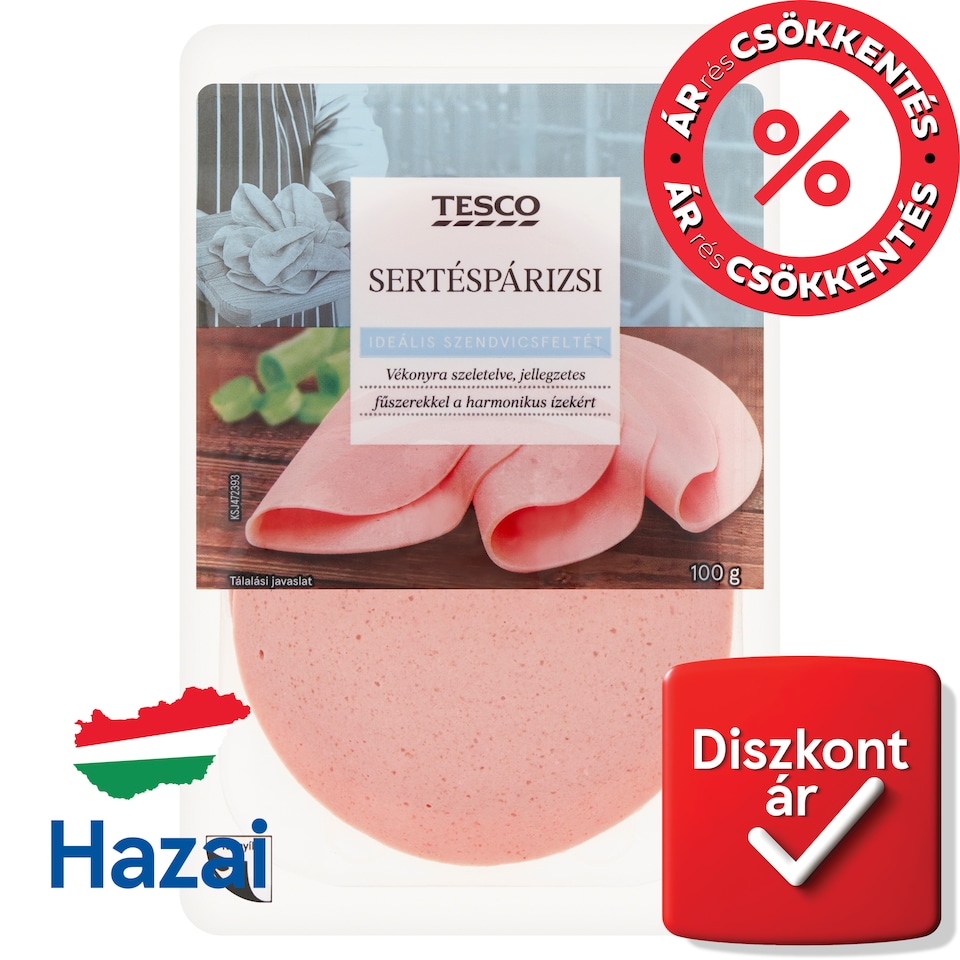 Tesco szeletelt sertéspárizsi 100 g