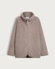 image 5 of F&F Textured Funnel Neck Zip Through Jacket in Natural