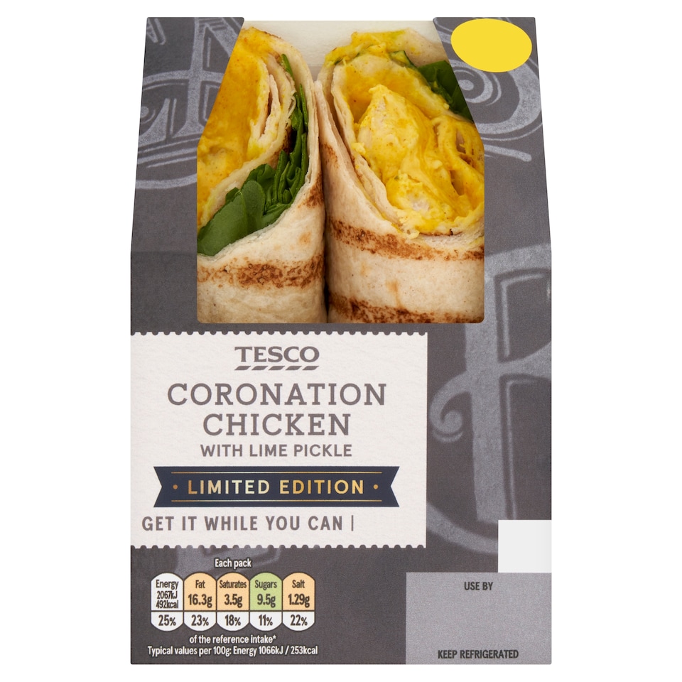 Tesco Coronation Chicken Wrap