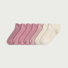 F&F Girls 7-Pack Cotton Rich Trainer Socks in Multi