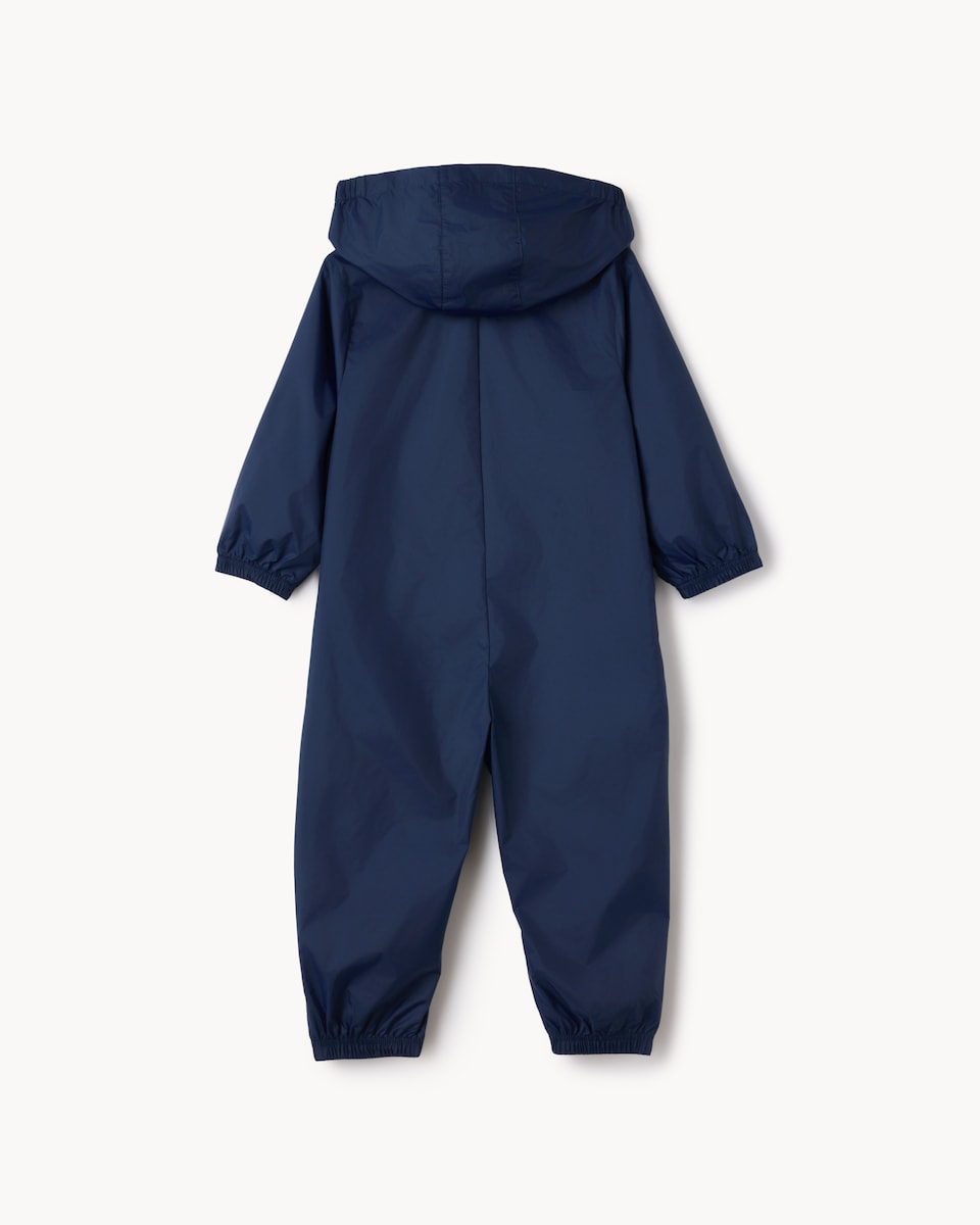 image 1 of F&F School Unisex Zip Up Puddlesuit in Navy