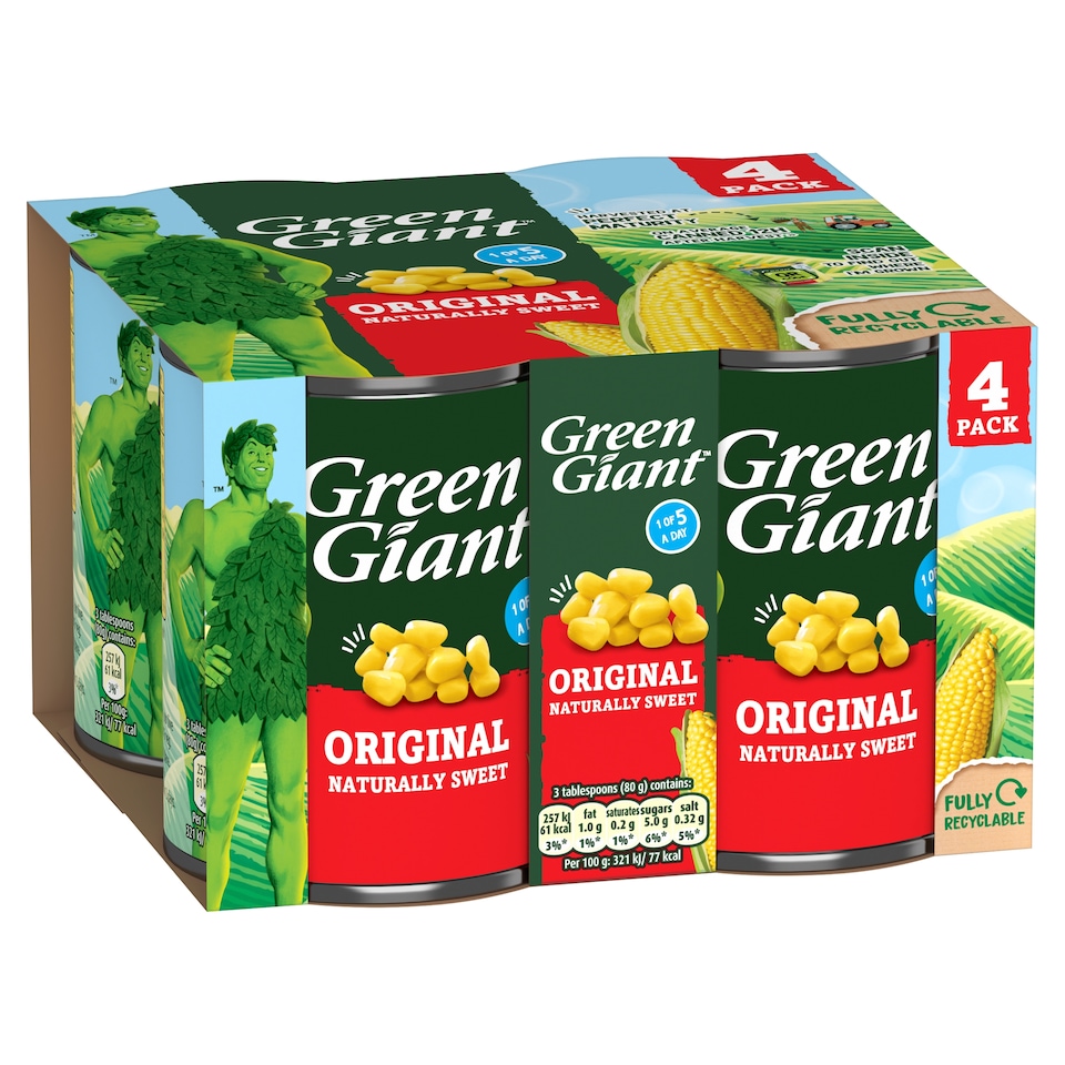 Green Giant Original Sweetcorn 4 X 198G