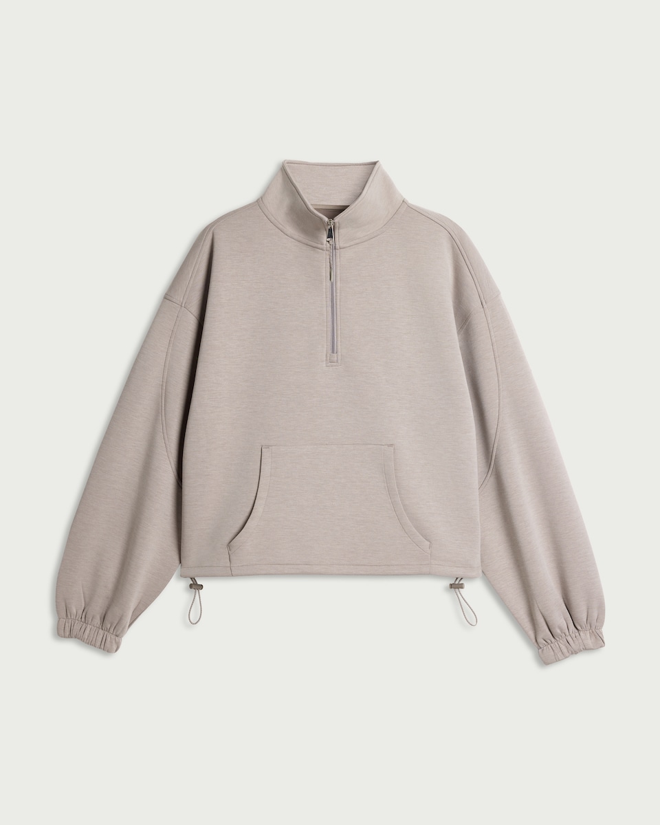 F&F Active AFTERCLASS Half Zip Co-ord Sweatshirt in Neutral