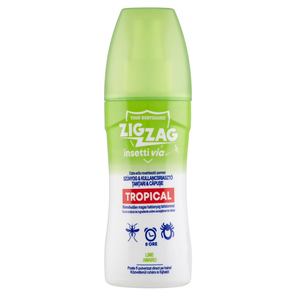 Zig Zag Tropical extra erős rovarriasztó permet lime illattal 100 ml