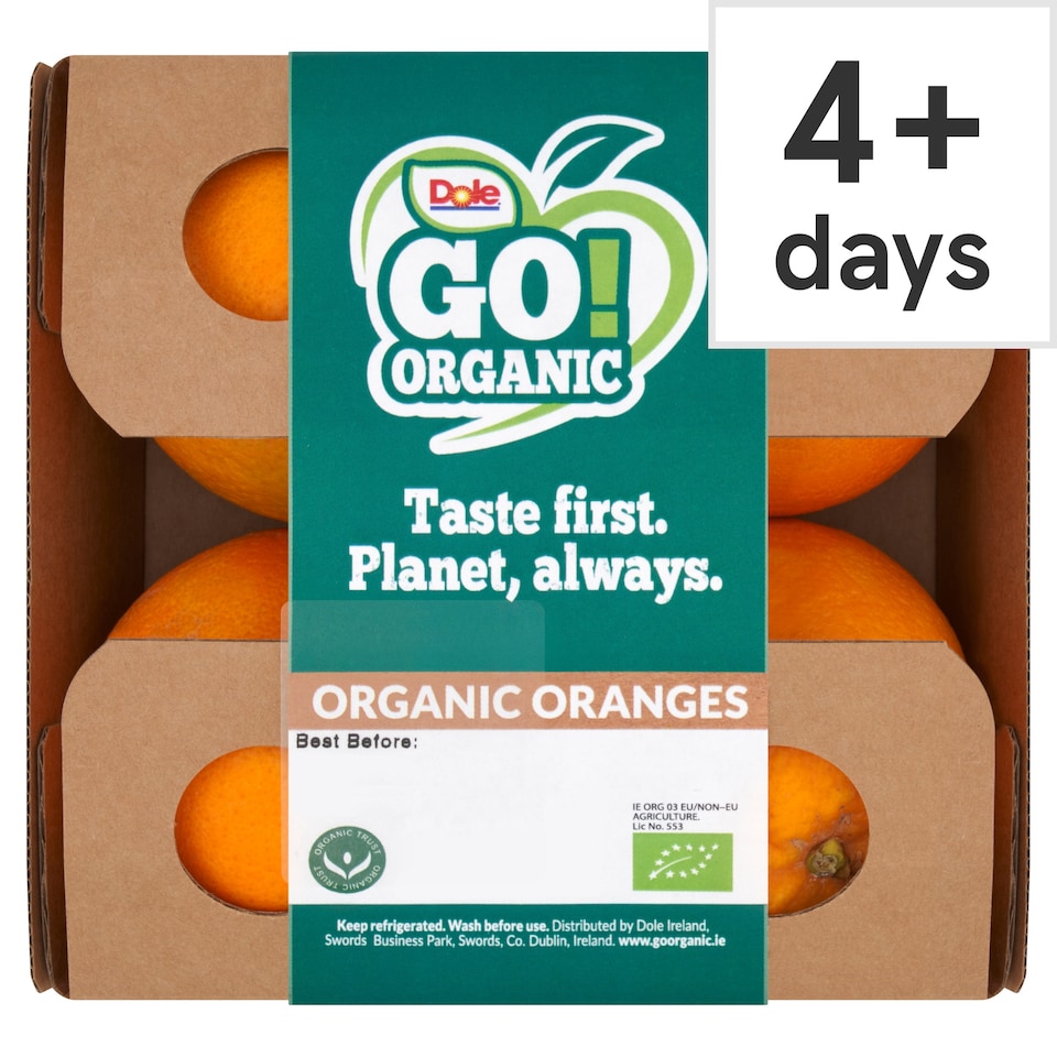 Dole Go Organic Orange 4 pack