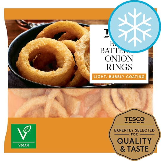 Tesco Beer Battered Onion Rings 300G Tesco Groceries