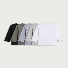 F&F Baby 5-Pack Pure Cotton Tops in Multi