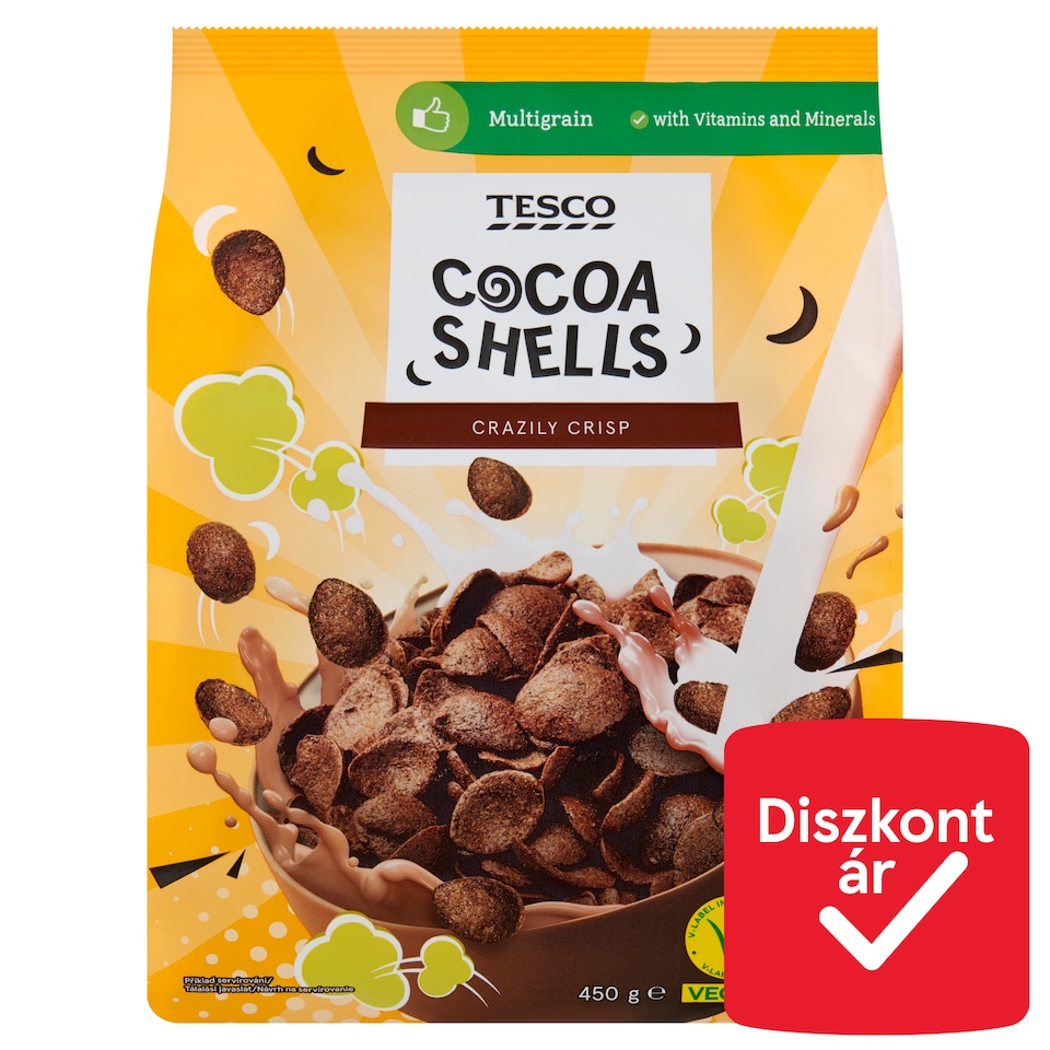 Tesco Cocoa Shells Cocoa Cereal with Added Vitamins, Calcium and Iron 450 g