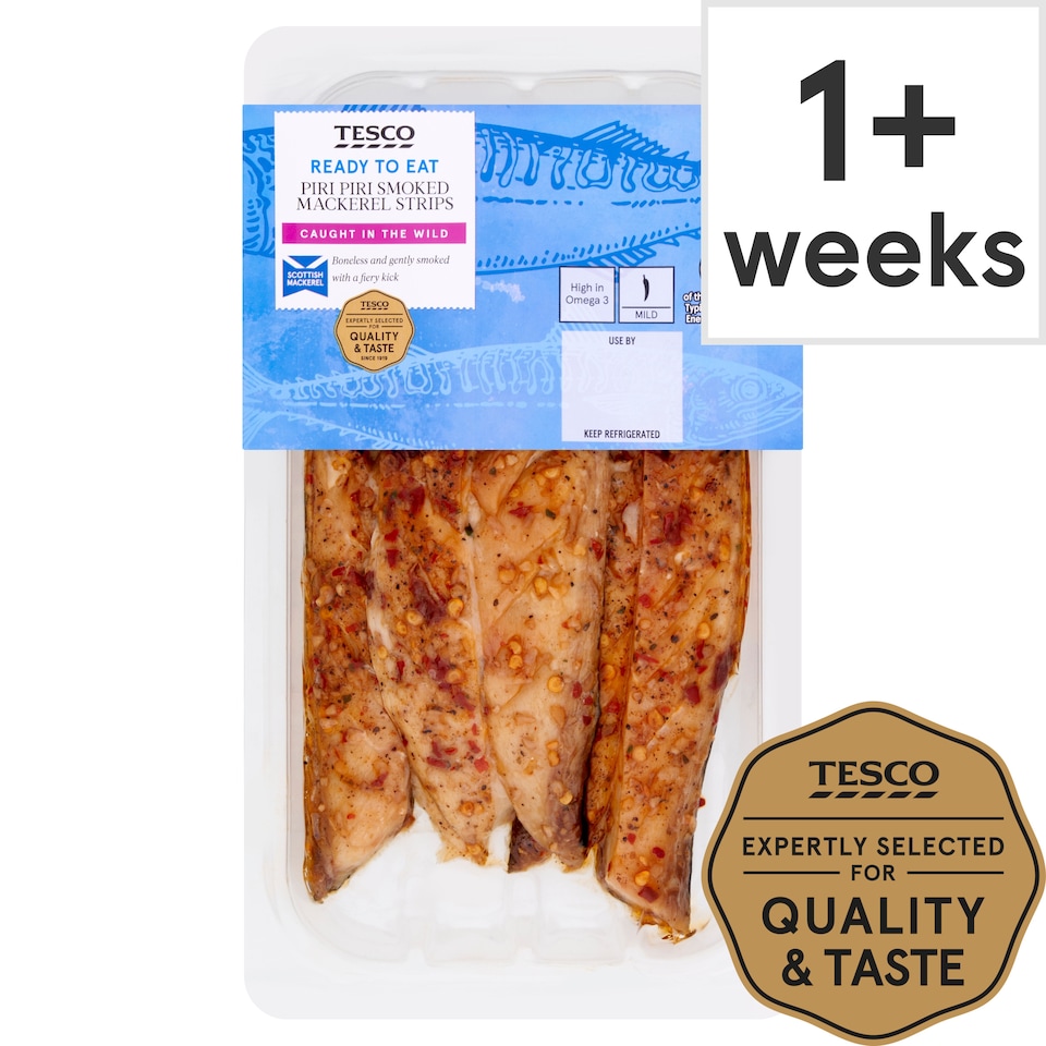 Tesco Piri Piri Smoked Mackerel Strips 200G