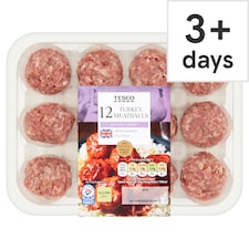 Tesco British Turkey Meatballs 12 Pack 336g