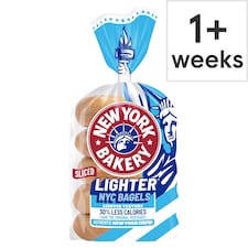New York Bakery Lighter Sliced Bagels 5 pack