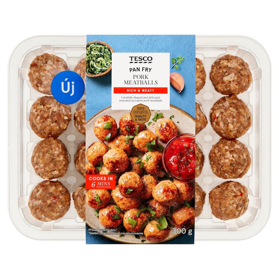 Tesco Pan Fry Pork Meatballs 300 g