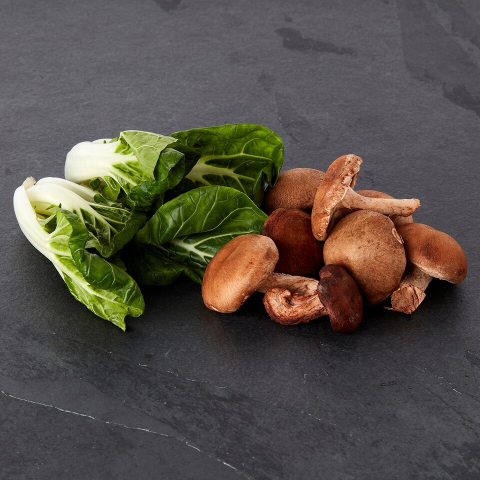 image 1 of Tesco Finest Pak Choi & Shiitake 200G