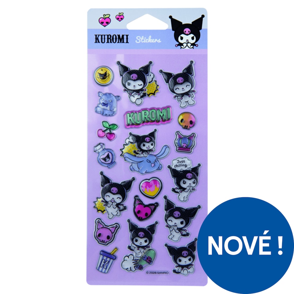 Kuromi Pop Up samolepky