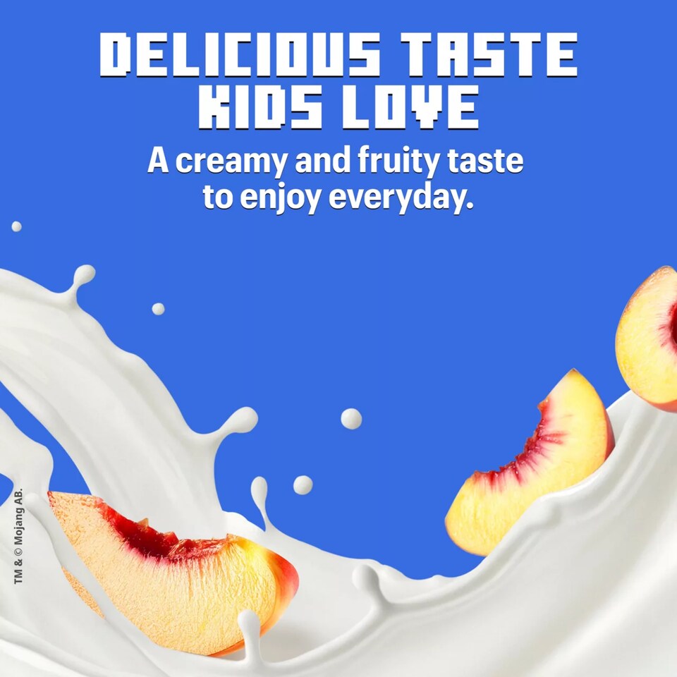 image 1 of Actimel Kids Peach Immunity Yoghurt Drink Multipack 4x100g