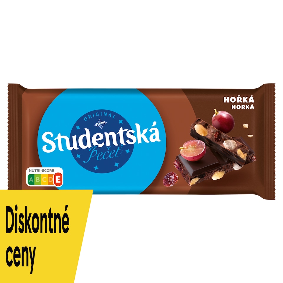 ORION ŠTUDENTSKÁ PEČAŤ Horká čokoláda s arašidmi, hrozienkami a želé 170 g