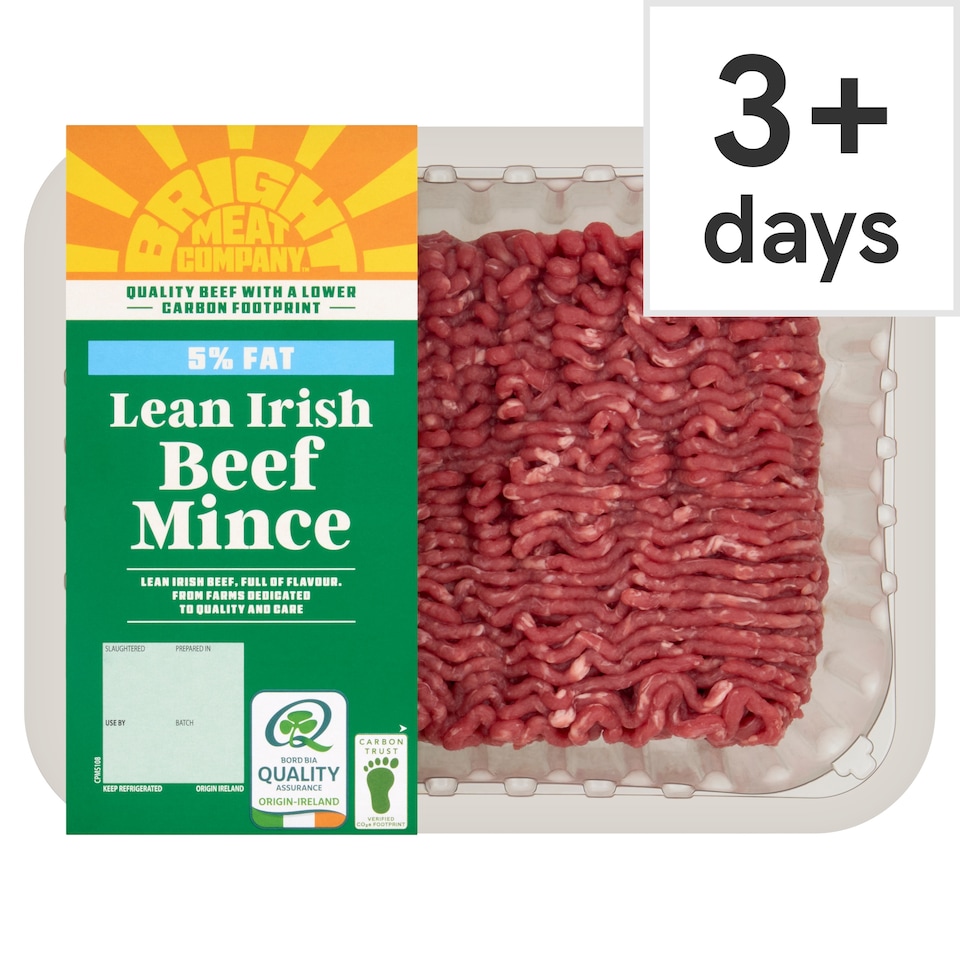 BRIGHT MEAT COMPANY 5% Fat Lean Irish Beef Mince 500g