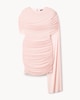 image 5 of F&F Ruched Draped Mini Dress in Pink