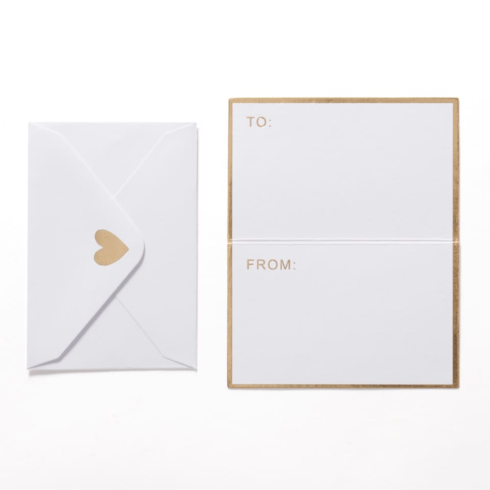 image 1 of Paperchase 5PK Envelope Gift Tags - Gold Heart