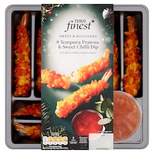 Tesco Finest Bubble Tempura Prawns And Dip 190G