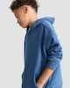 image 1 of F&F Boys Cotton Rich Kangaroo Pocket Hoodie in Blue