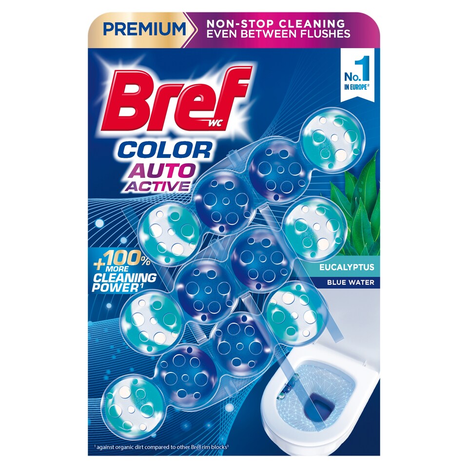 Bref Color Auto Active Eucalyptus WC-frissítő 3 x 50 g  1. kép