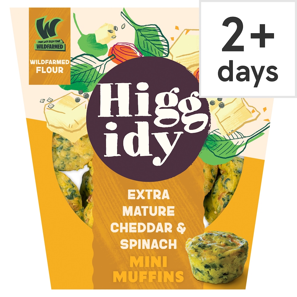 image 1 of Higgidy Mature Cheddar & Spinach Mini Muffins 130g