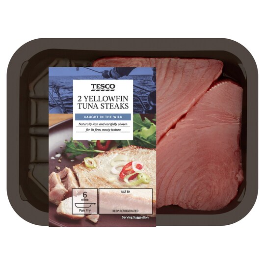 image 1 of Tesco 2 Yellow Fin Tuna Steaks 240G