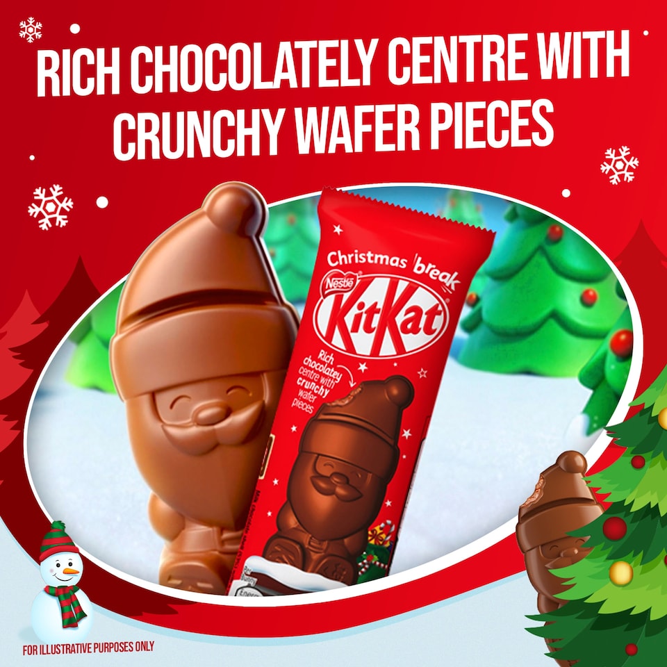 image 1 of Kit Kat Santa Milk Chocolate Sharing Bag 55G