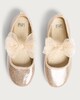 image 2 of F&F Girls Glitter Bow Ballet Shoes in Gold
