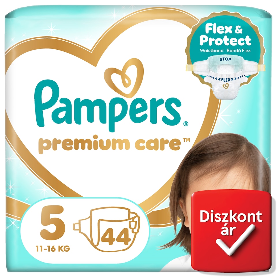 Pampers Premium Care Pelenka, Méret: 5, 44 db, 11kg-16kg  1. kép