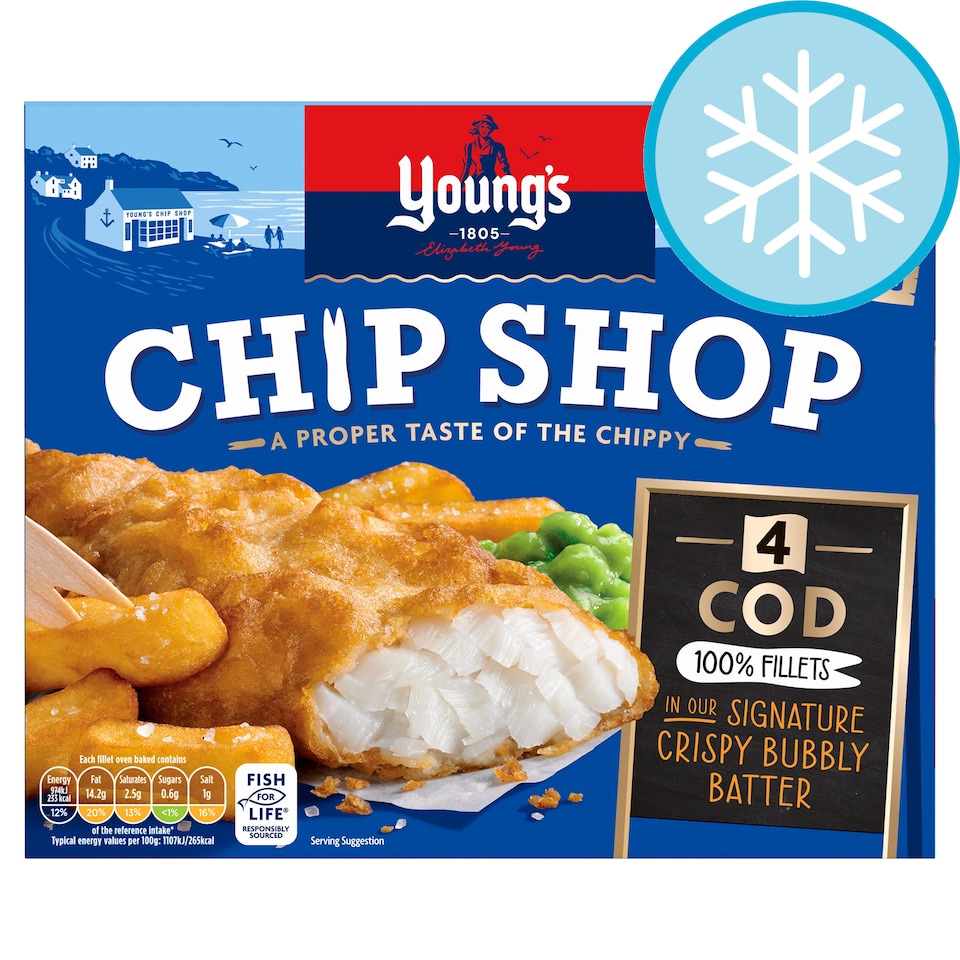 Youngs Chip Shop Cod Fillets 400g