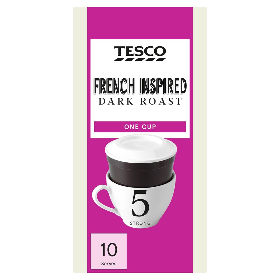 Tesco French One Cup Filters Coffee 10 Pack 75G