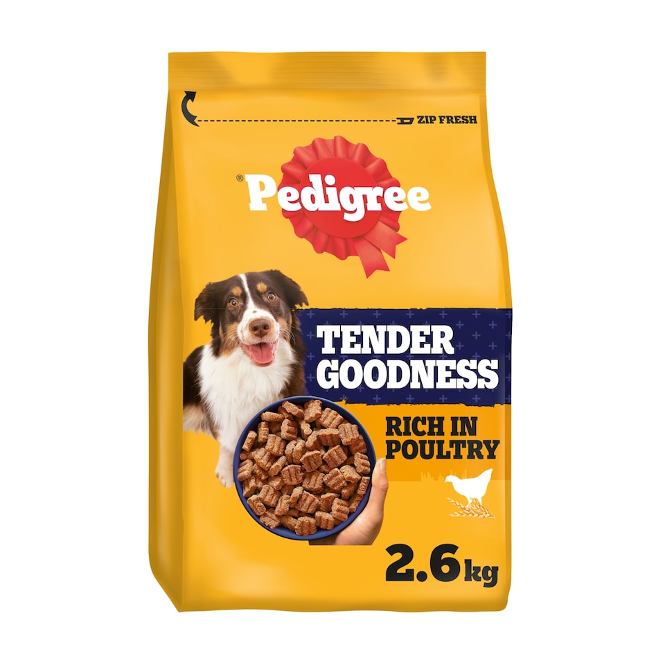 image 1 of Pedigree Dry Dog Food Tender Goodness with Poultry 2.6kg