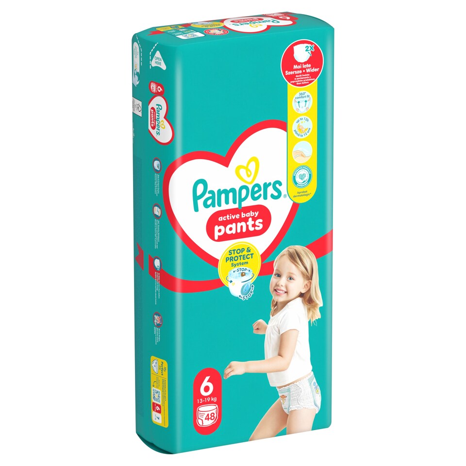 image 1 of Pampers Active Baby Pants Size 6, 48 Nappies, 13kg-19kg