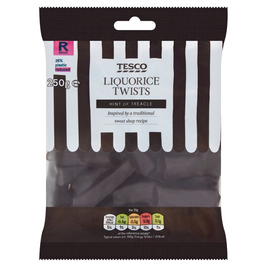 Tesco Liquorice Twists 250G Tesco Groceries