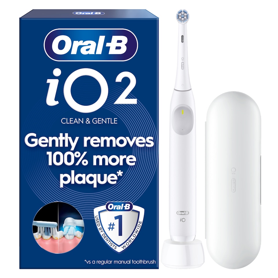 image 1 of Oral-B iO Series 2 Clean & Care White Electric Toothbrush & Travel Case
