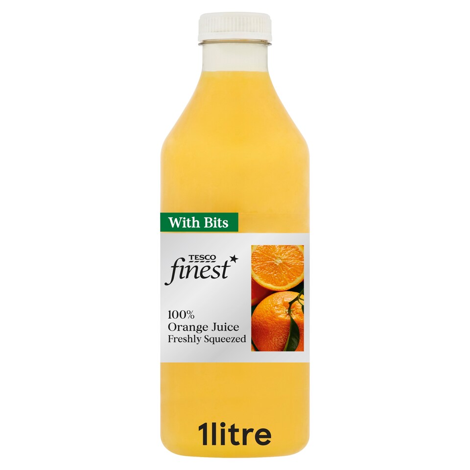 Tesco Finest Orange Juice With Bits 1 Litre