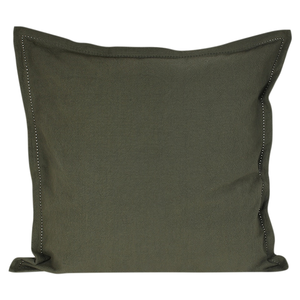 F&F Home Thyme Green Washed Cotton díszpárna 50 cm x 50 cm