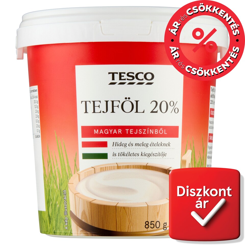 Tesco tejföl 20% 850 g