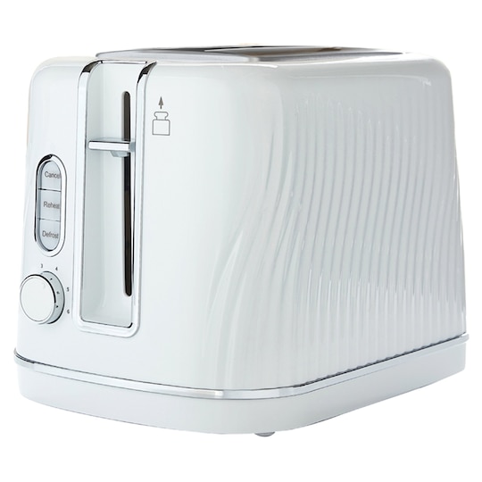 Tesco Textured Plastic Toaster 2 Slice White Tesco Groceries