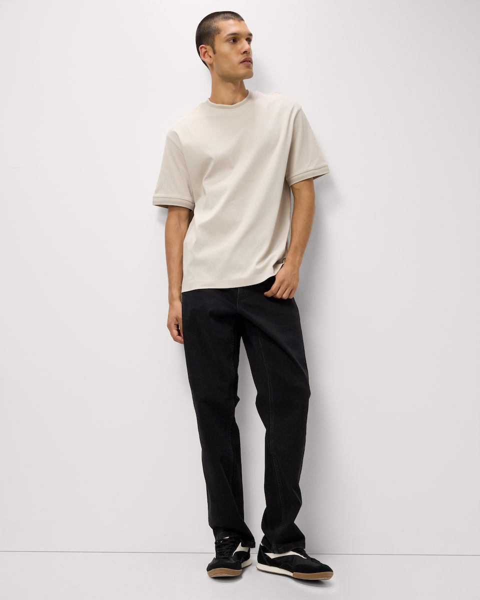 image 1 of F&F Pure Cotton Smart T-Shirt in Grey
