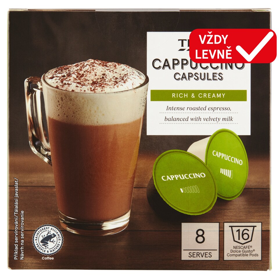 Tesco Cappuccino 16 Capsules 192g