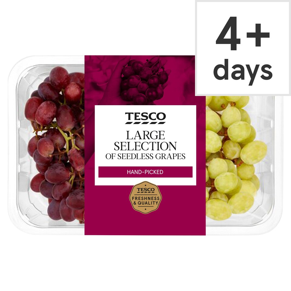 Tesco Large Selection Grapes 800G Pack
