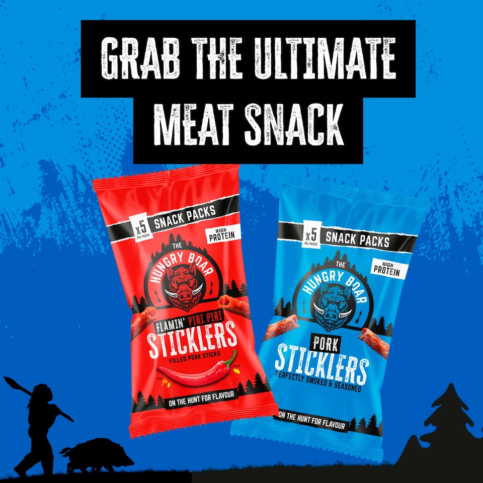 image 1 of The Hungry Boar Pork Sticklers 5x30g 