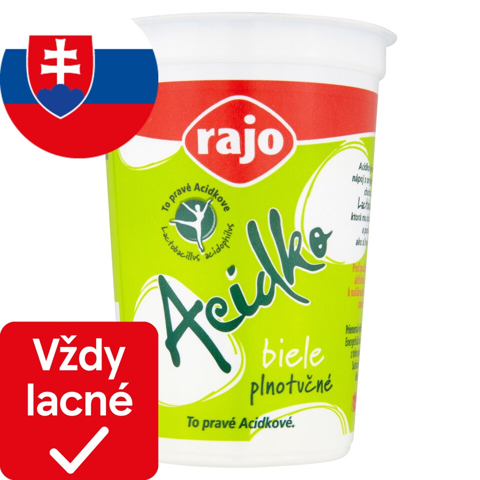 obrázok 1 z Rajo Acidko Zakysané mlieko biele plnotučné 250 g