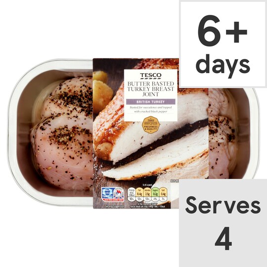 Tesco Butter Basted Turkey Breast Joint 640G Tesco Groceries